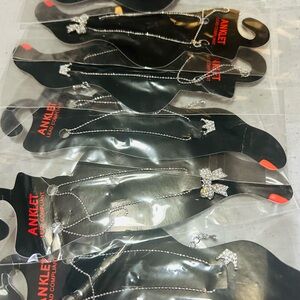 Anklets Crown And Bows bling 12pk